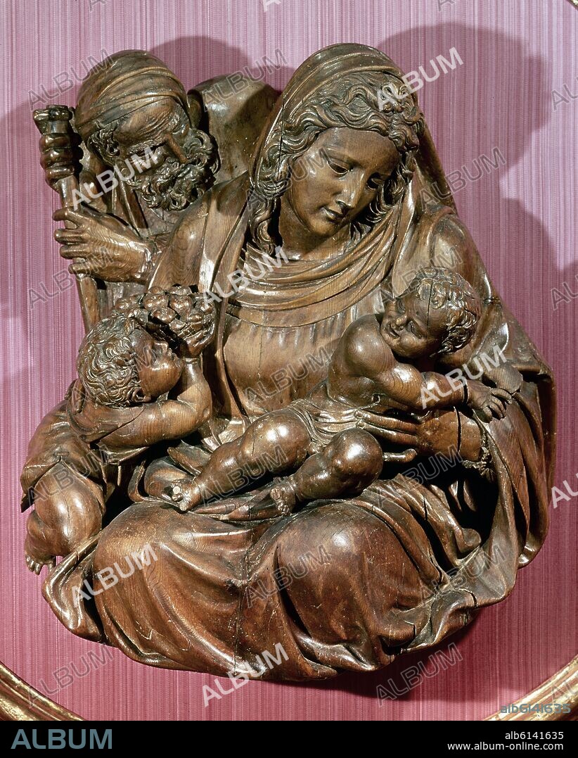 DIEGO DE SILOÉ. RELIEVE SAGRADA FAMILIA-PROCEDENTE DE BURGOS.