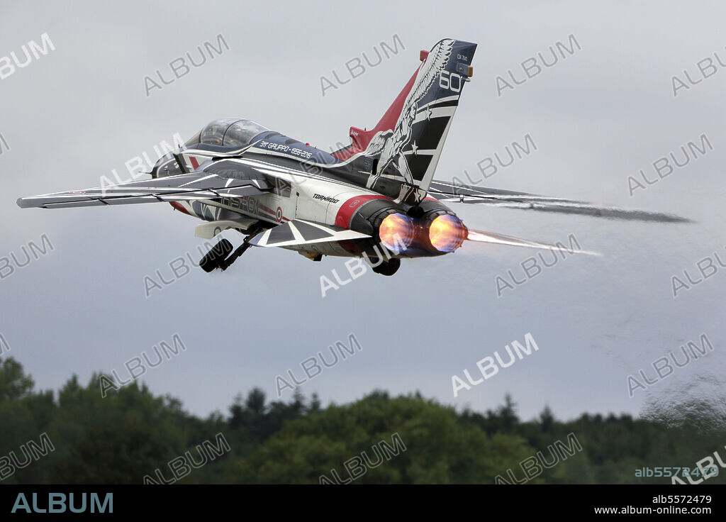 Panavia Tornado IDS of the Italian Air Force taking off during RIAT-2017 airshow, Fairford, England, United Kingdom.