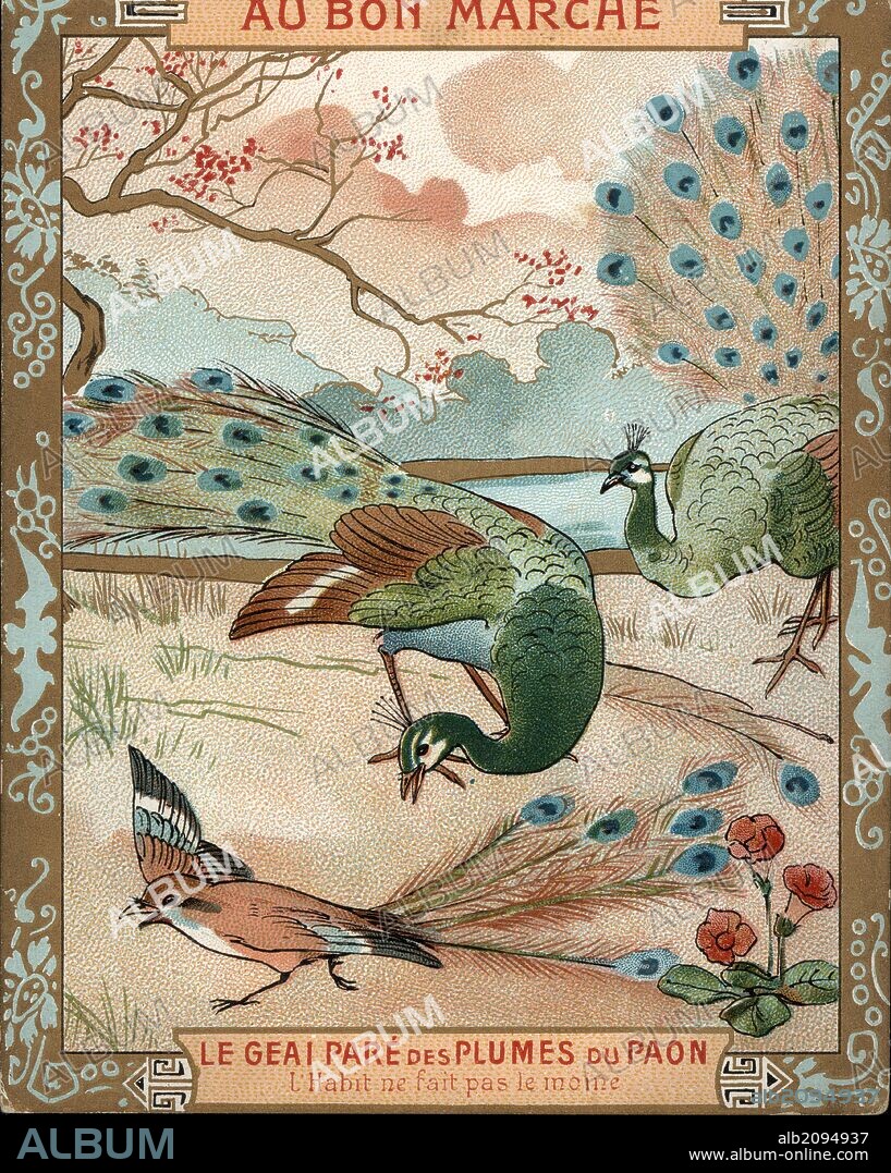 El arrendajo adornado con plumas de pavo real. Cuento infantil. París, años 1910.