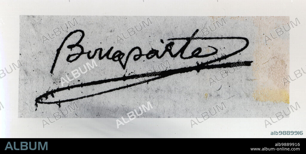 Signature of Napoleon Bonaparte (1769-1821) (pen and ink on paper).