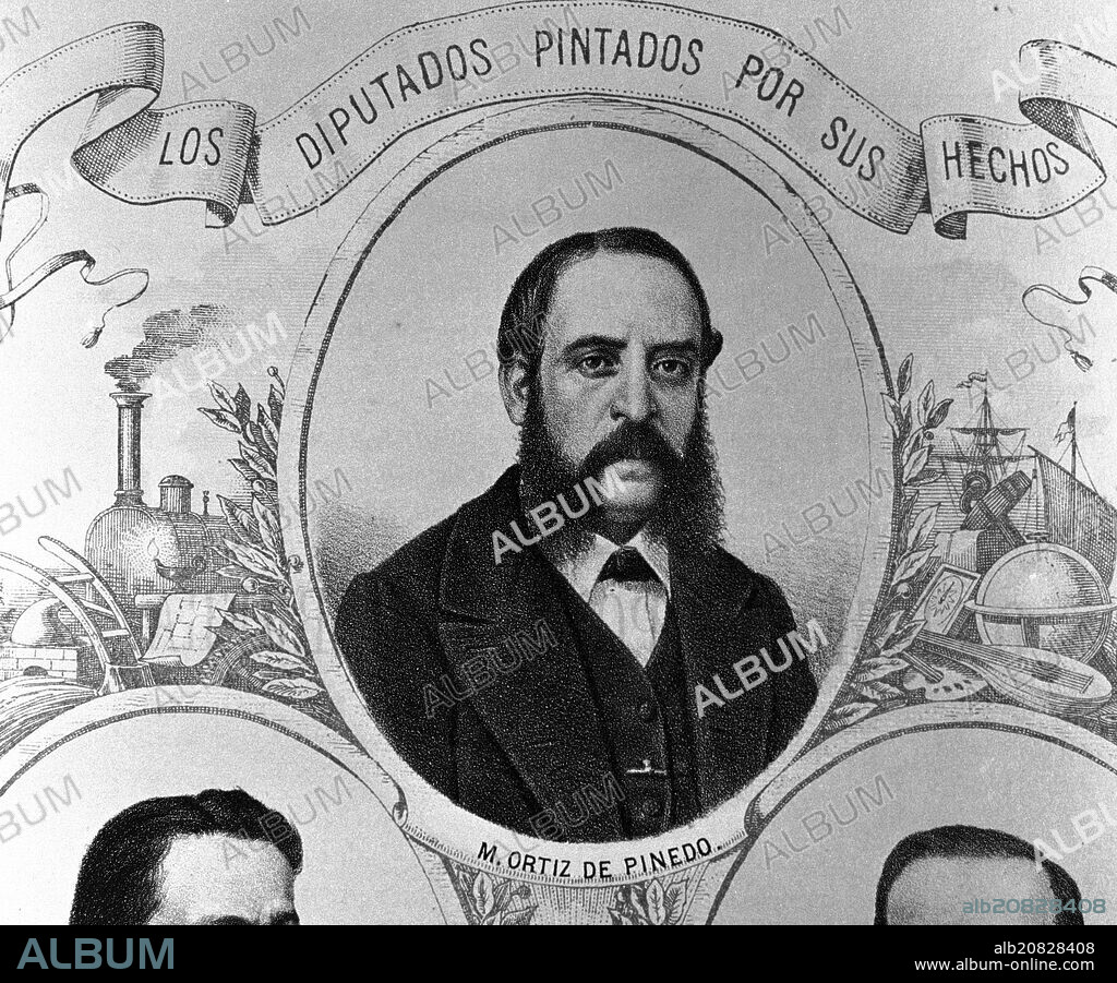 SANTIAGO LLANTA Y GUERIN-LITOGRAFO-. MANUEL ORTIZ DE PINEDO - POLITICO ESPAÑOL.