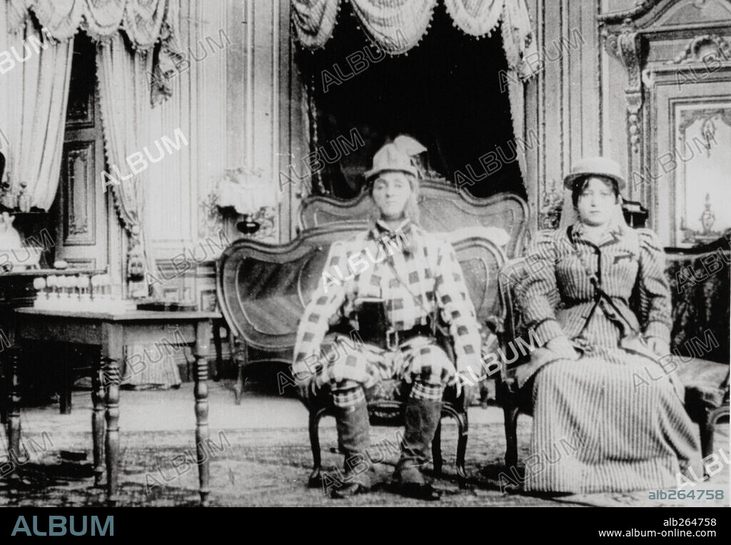 JULIENNE MATHIEU in THE ELECTRIC HOTEL, 1908 (EL HOTEL ELECTRICO), directed by SEGUNDO DE CHOMON. Copyright PATHE FRERES.
