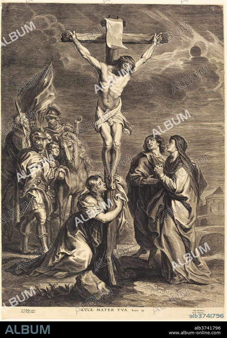JACOBUS NEEFFS. Christ on the Cross. Dimensions: plate: 62.4 x 44.2 cm (24 9/16 x 17 3/8 in.)  sheet: 62.8 x 44.7 cm (24 3/4 x 17 5/8 in.). Medium: engraving on laid paper.
