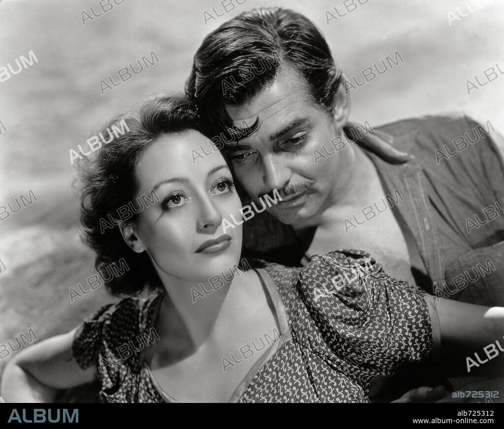 CLARK GABLE and JOAN CRAWFORD in STRANGE CARGO, 1940, directed by FRANK BORZAGE. Copyright M.G.M. / WILLINGER, LASZLO.