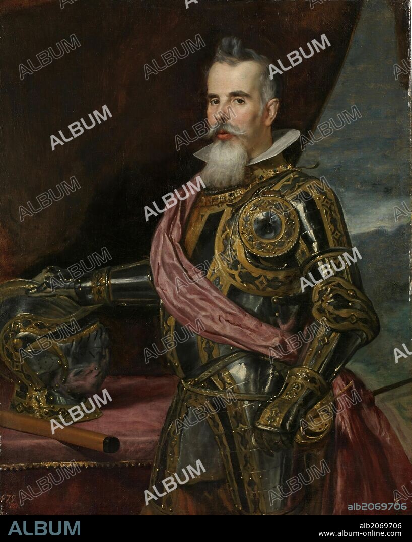 DIEGO VELÁZQUEZ (atribuido). Diego Rodríguez de Silva y Velázquez (Atribuido a) / 'Don Juan Francisco de Pimentel, X conde de Benavente', 1648, Escuela Española, Óleo sobre Lienzo, 109 cm x 88 cm, P01193.