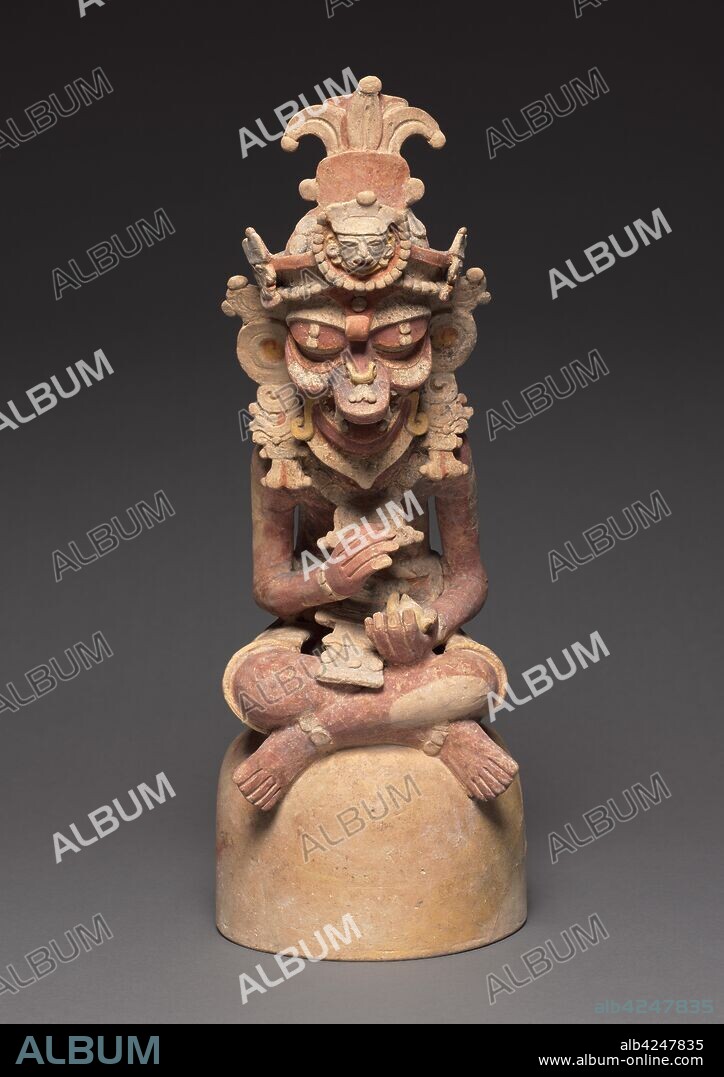 Two Artisans, 250-600. Guatemala, Petén region, Maya style (250-900), Maya style (250-900). Earthenware with colored slips; overall: 56.5 x 22 x 35.5 cm (22 1/4 x 8 11/16 x 14 in.); part 2: 59 x 26 x 22 cm (23 1/4 x 10 1/4 x 8 11/16 in.).