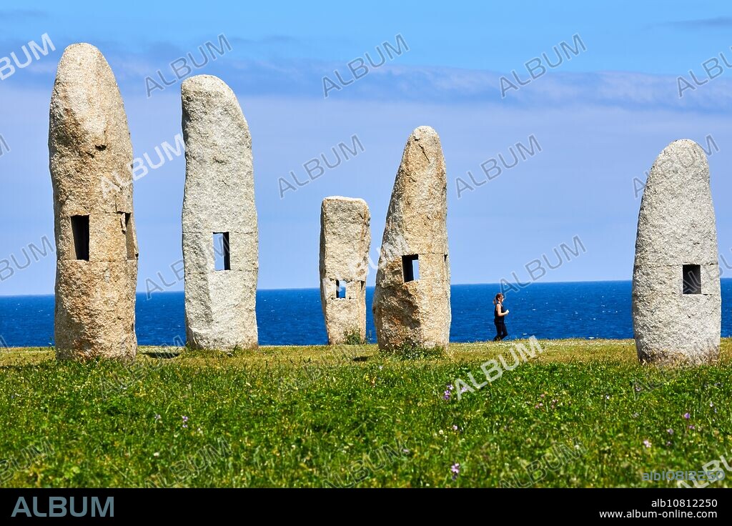 "Menhirs", Manolo Paz, Campo de La Rata, A Coruña, Galicia, Spain.