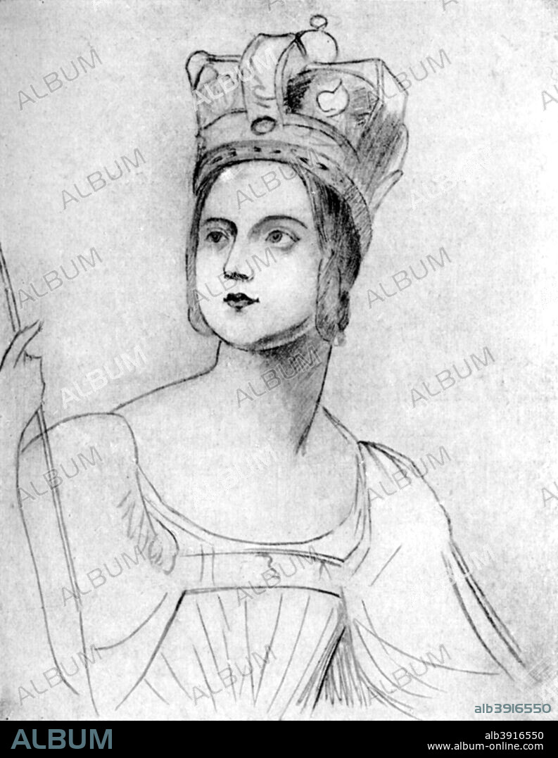 Queen Victoria in her coronation robes, 1837, (1901). Queen Victoria (1819-1901), was the longest reigning British monarch. She came to the throne at the age of 18 and ruled from 1837 until 1901. This study by Sir George Hayter, Principle Painter in Ordinary to Her Majesty, was for a later oil painting.