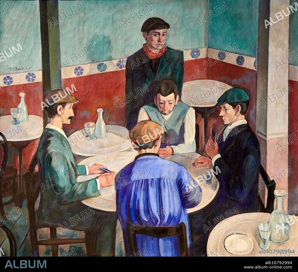 "The Gamblers", 1920, Francesc Domingo Segura, National Museum of Catalan Art, Museu Nacional d Art de Catalunya, MNAC, Barcelona, Spain, Europe.