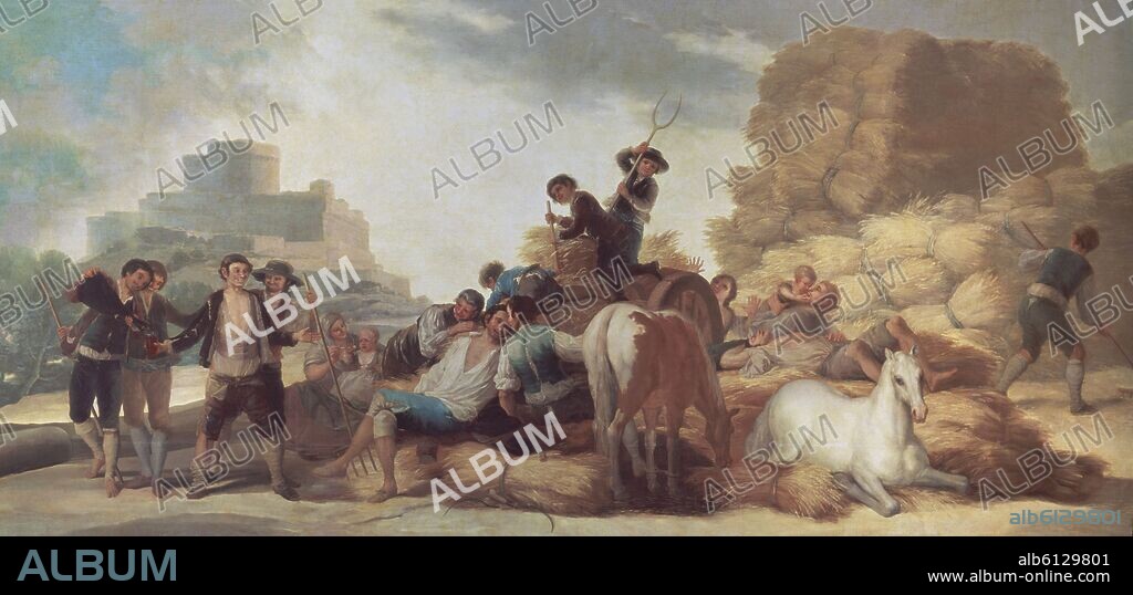 FRANCISCO DE GOYA. 'The Threshing Floor, or Summer', 1786, Oil on canvas, 276 cm x 641 cm, P00794.
