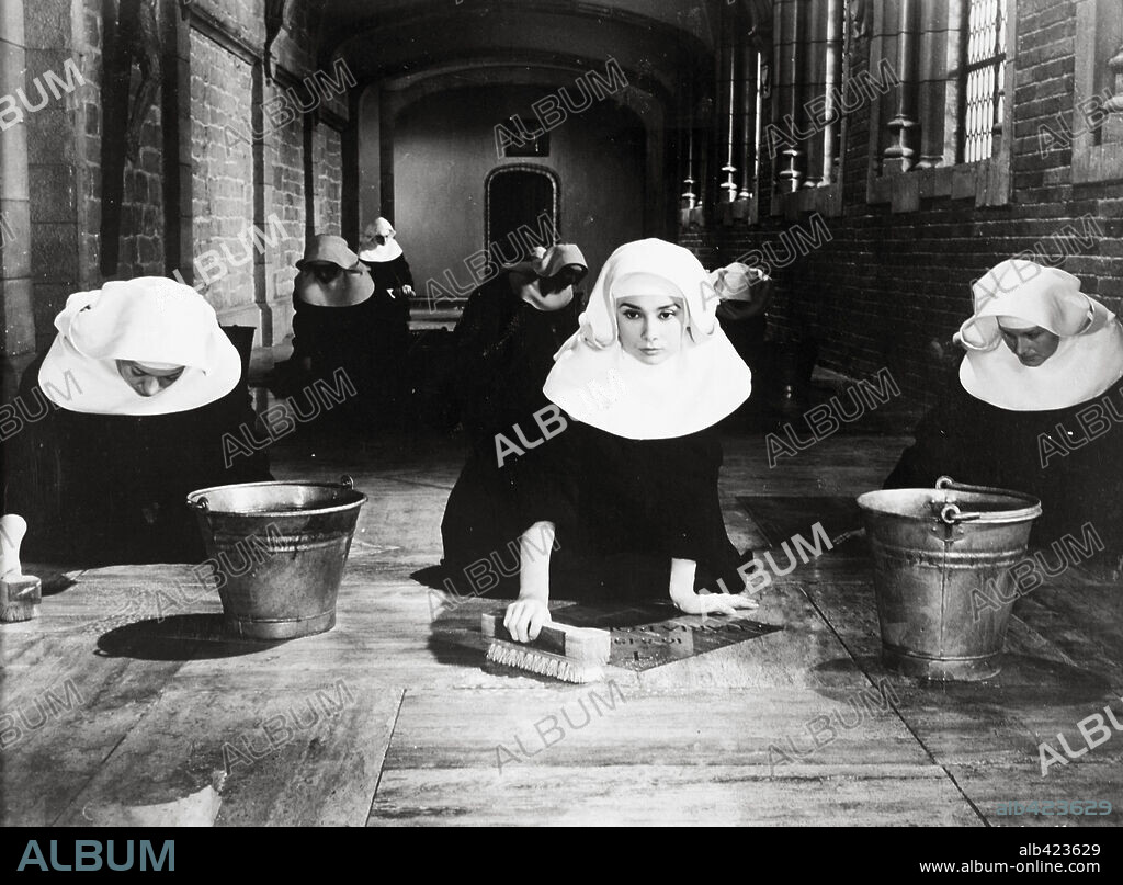 AUDREY HEPBURN in THE NUN'S STORY, 1959, directed by FRED ZINNEMANN. Copyright WARNER BROS.