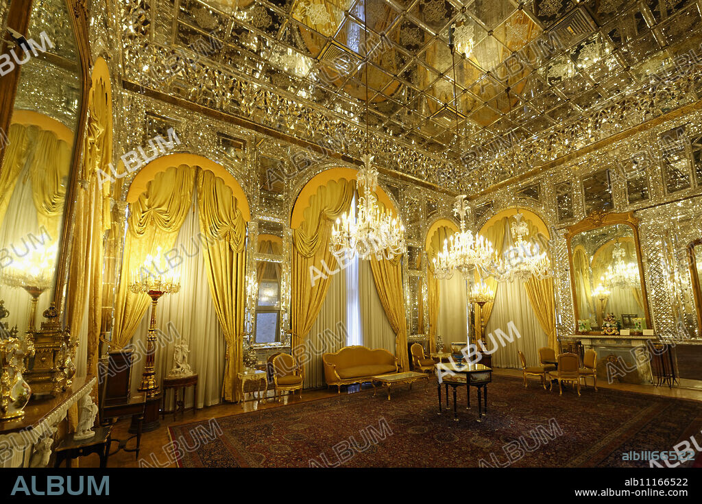 Brilliant Hall, Golestan Palace, UNESCO World Heritage Site, Tehran, Islamic Republic of Iran, Middle East.