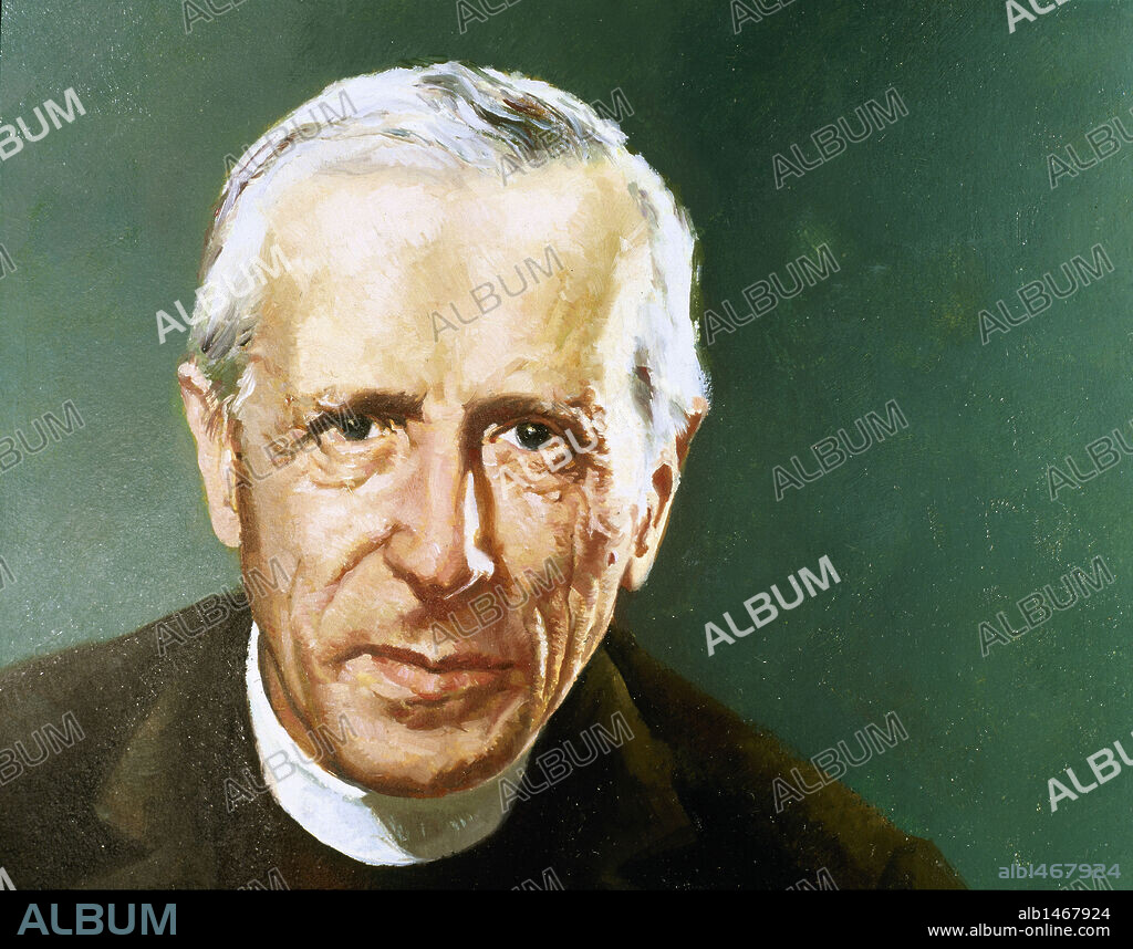 PIERRE TEILHARD DE CHARDIN (1881-1955). Religioso, filósofo y paleontólogo francés. Dibujo.