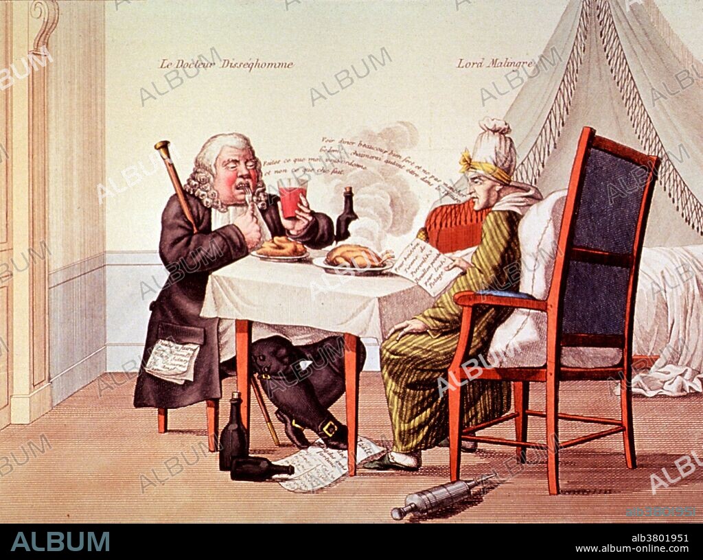 Caricature of Fat Doctor Prescribing Diet