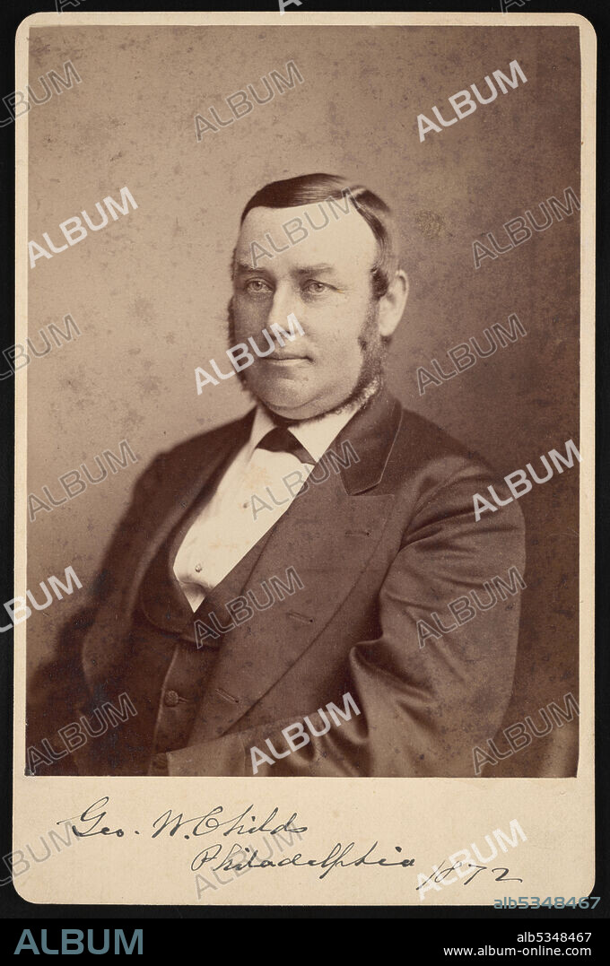 FREDERICK GUTEKUNST. Portrait of George William Childs (1829-1894), 1872.