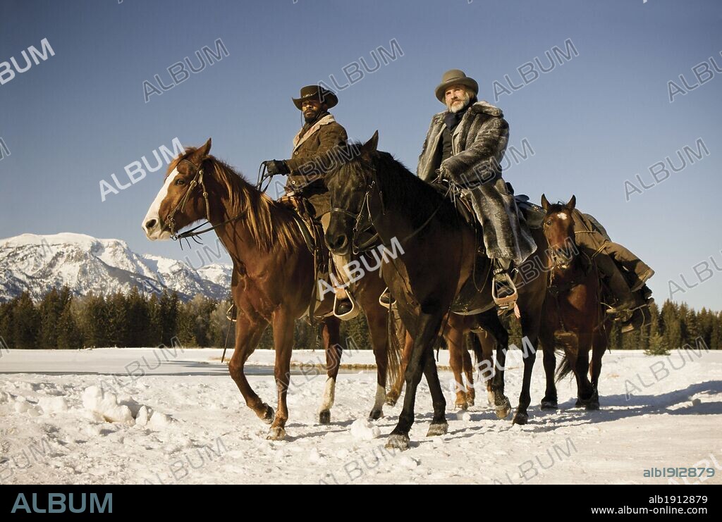 CHRISTOPH WALTZ et JAMIE FOXX dans DJANGO UNCHAINED, 2012, réalisé par QUENTIN TARANTINO. Copyright COLUMBIA PICTURES.