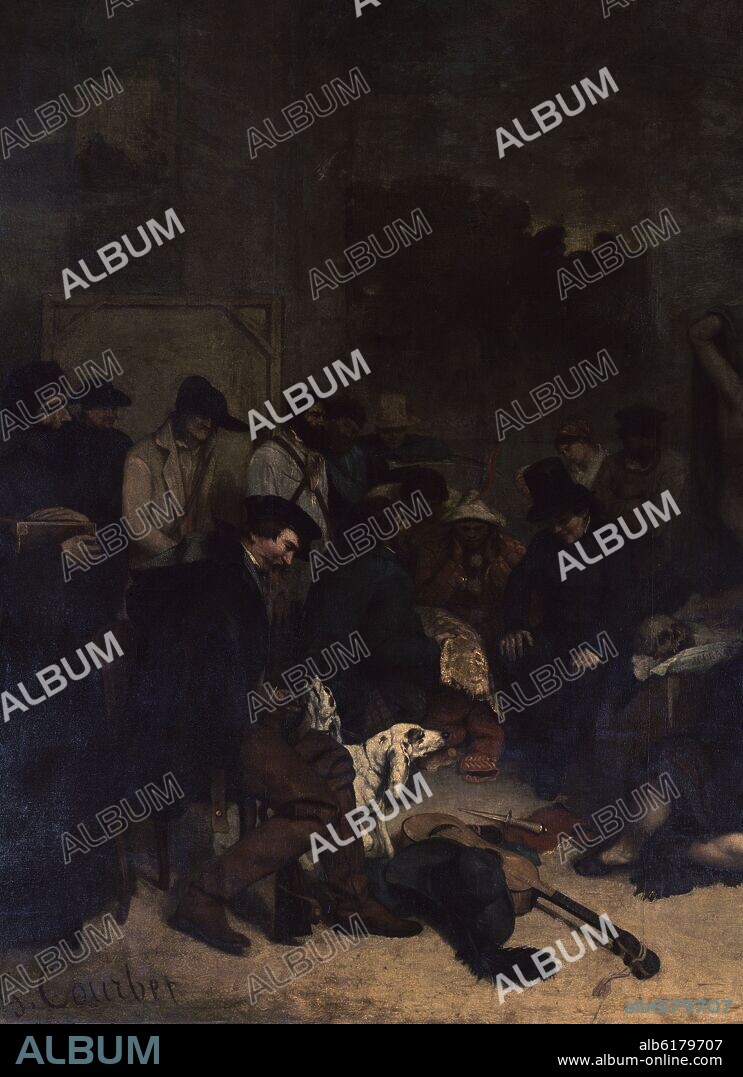 GUSTAVE COURBET. EL TALLER DEL ARTISTA - DETALLE - 1854/5 - O/L - Conj nº 71005 - REALISMO FRANCES.