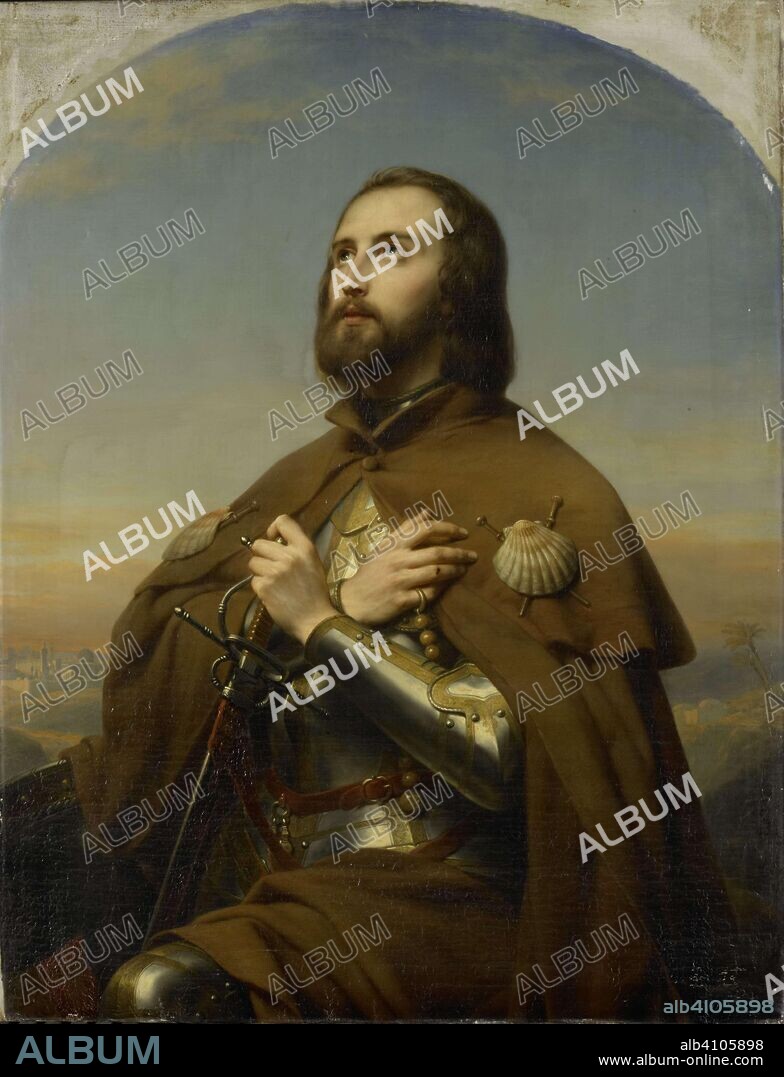 NICAISE DE KEYSER. Eberhard (1445-96), Duke of Würtemberg, as a Pilgrim in the Holy Land. Dating: 1846. Measurements: h 126 cm × w 100.8 cm × t 3.4 cm; d 11 cm.