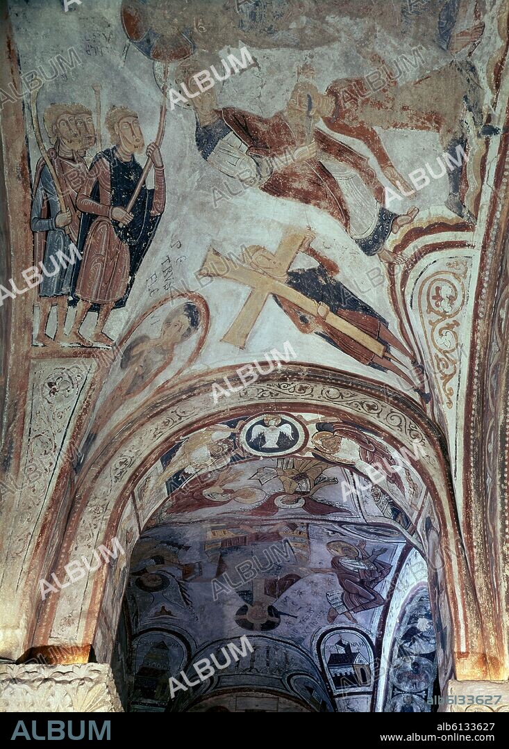 PANTEON REAL - PINTURAS ROMANICAS - ESPIRITU SANTO - SIGLO XII.