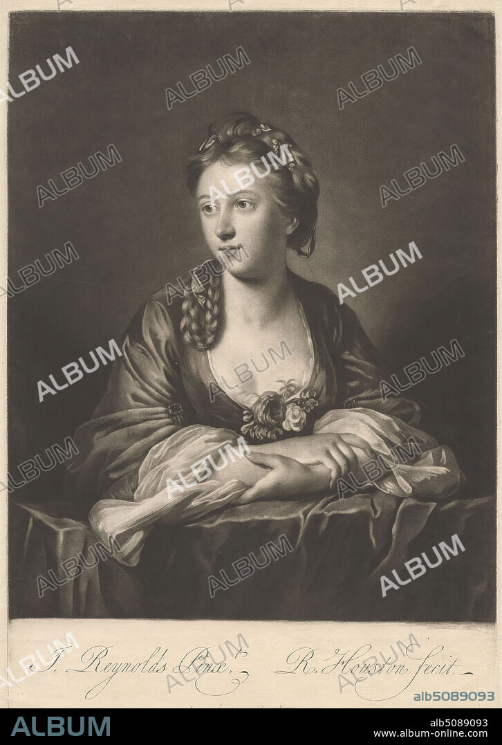 Lady Selina Hastings, Print made by Richard Houston, ca. 17211775, British, after Sir Joshua Reynolds RA, 17231792, British, undated, Mezzotint on moderately thick, moderately textured, cream, laid paper, Sheet: 13 5/16 × 9 13/16 inches (33.8 × 24.9 cm) and Image: 11 × 8 13/16 inches (27.9 × 22.4 cm).