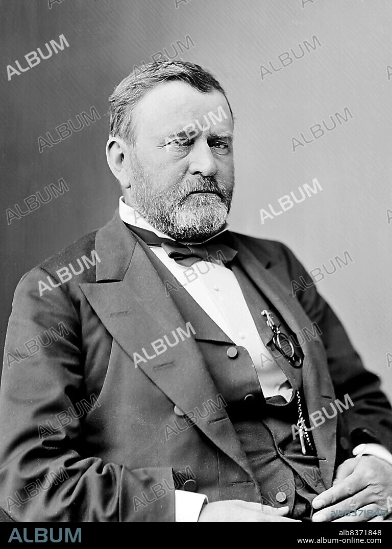 Ulysses S. Grant (born Hiram Ulysses Grant; April 27, 1822 July 23, 1885) was the 18th President of the United States (186977). As Commanding General of the United States Army (186469), Grant worked closely with President Abraham Lincoln to lead the Union Army to victory over the Confederacy in the American Civil War.<br/><br/>. He implemented Congressional Reconstruction, often at odds with Lincoln's successor, Andrew Johnson. Twice elected president, Grant led the Republicans in their effort to remove the vestiges of Confederate nationalism and slavery, protect African-American citizenship, and support economic prosperity nationwide. His presidency has often come under criticism for protecting corrupt associates and in his second term leading the nation into a severe economic depression.