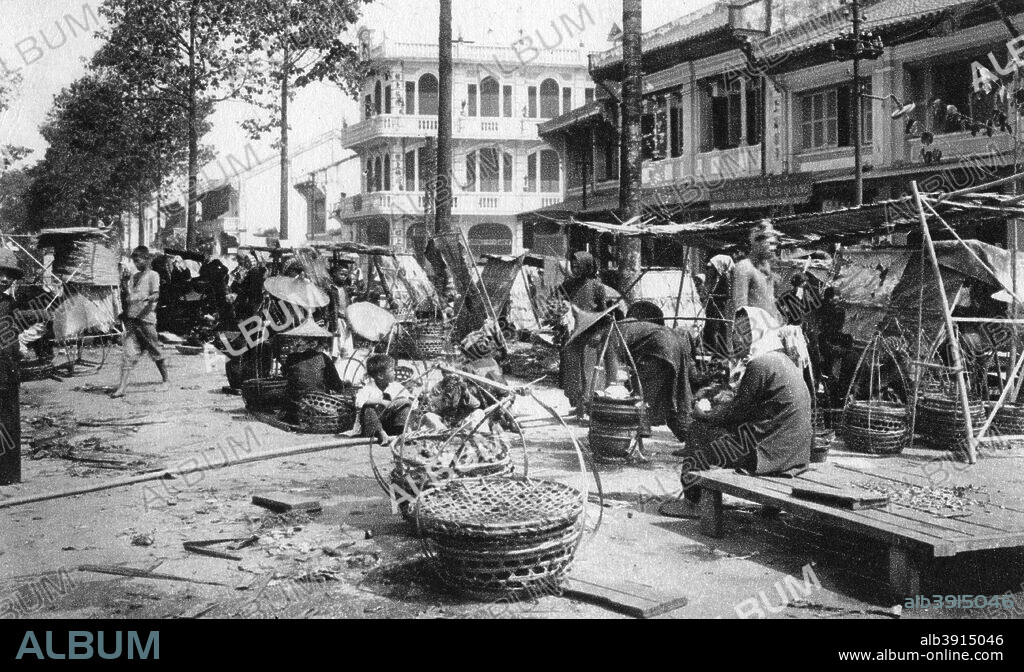 Market, Cholon, Saigon, Vietnam. Cholon is the Chinese district of Saigon, or Ho Chi Minh City as it is now known as.