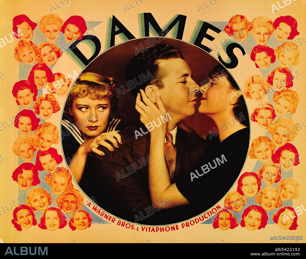 DICK POWELL, JOAN BLONDELL and RUBY KEELER in DAMES, 1934, directed by RAY ENRIGHT. Copyright WARNER BROTHERS.