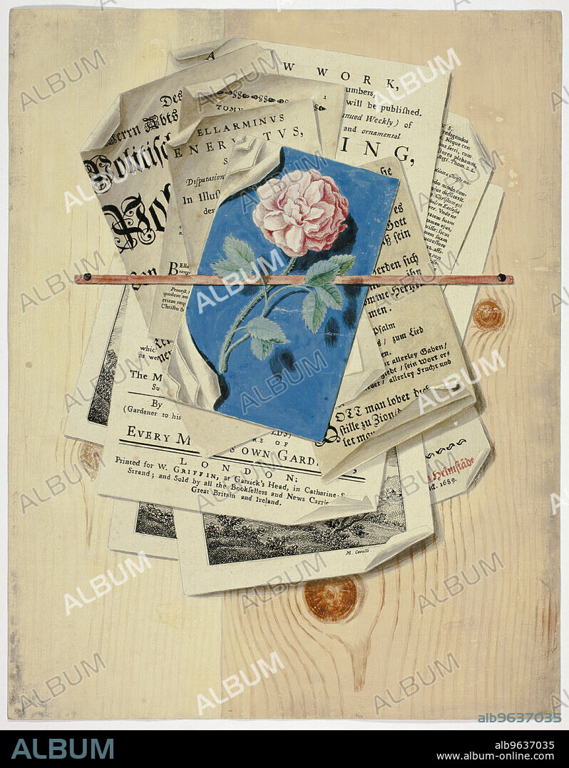 MARTIN CERULLI. Trompe l'Oeil of Posted Notices and Prints, 1735/1765.