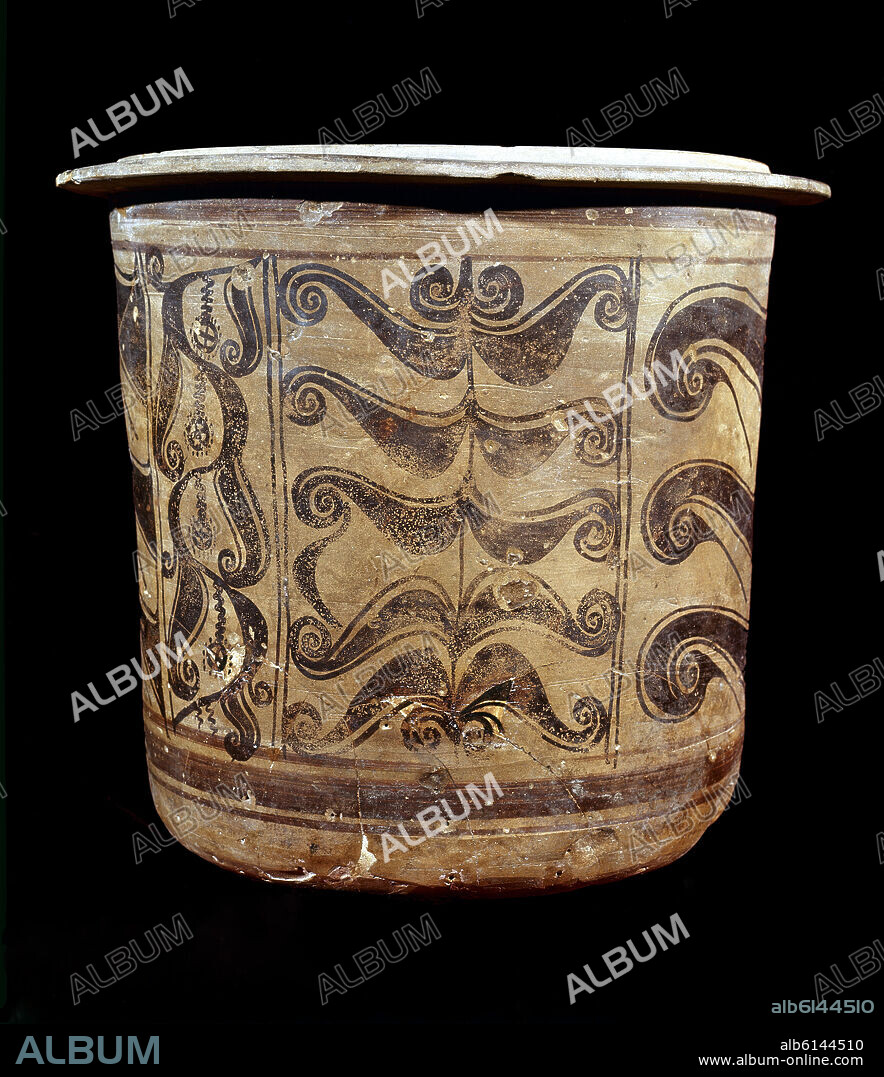 VASO DE CERAMICA DEL POBLADO IBERICO DE AZAILA EN TERUEL.