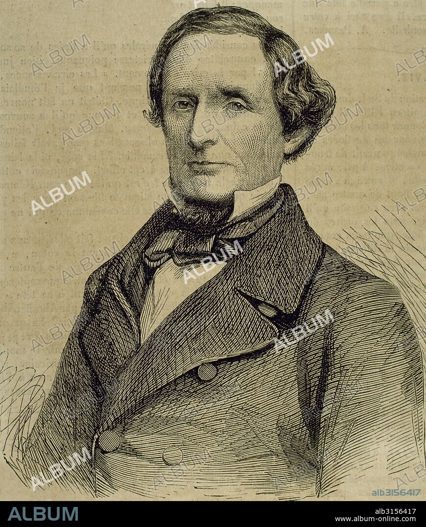 Jefferson Finis Davis (1808-1889). American politician. He was a U.S. Representative and Senator from Mississippi, the 23rd U.S. Secretary of War, and the President of the Confederate States of America during the American Civil War (1861-1865). Portrait. Engraving.