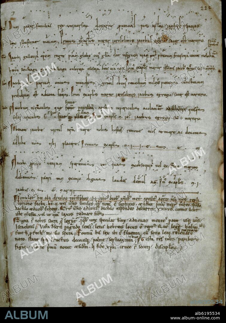 CODICE CALIXTINO - SIGLO XII - FOL 185-R - CANIONA 3 VOCES MAS ANTIGUA.