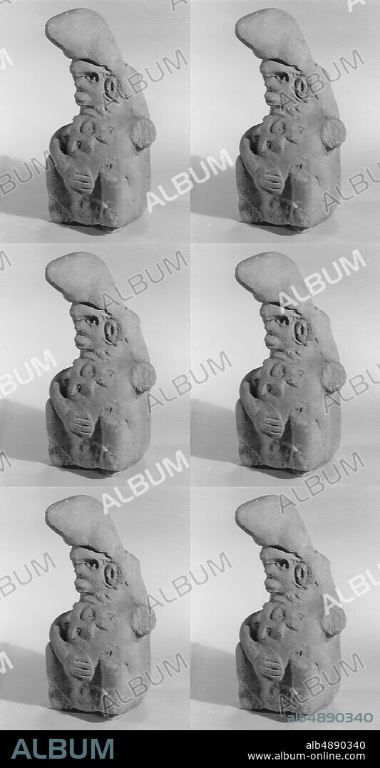 Pottery Whistle, Mexican, Classic Period (Pre-Columbian), Date ca. 300900, Oaxaca valley, Mexico, Mexican, Clay, H:65mm; W: 33mm; D: 49mm; Wt: 33g., Aerophone-Whistle Flute-whistle.