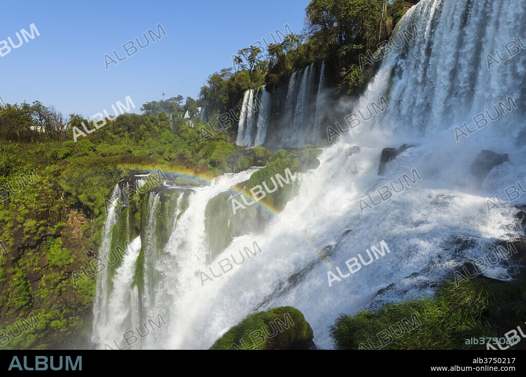 Iguazu Falls from Argentinian side, UNESCO World Heritage Site, on border of Argentina and Brazil, Argentina, South America.