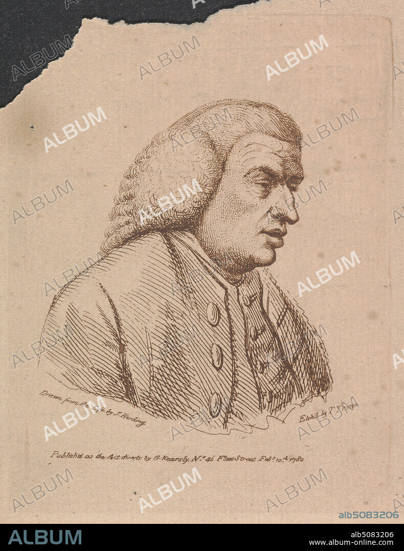 Samuel Johnson, Thomas Trotter, ca. 17501803, British, unknown artist, ( J. Harding ), undated, Etching, Sheet: 6 x 4 1/8in. (15.2 x 10.5cm).