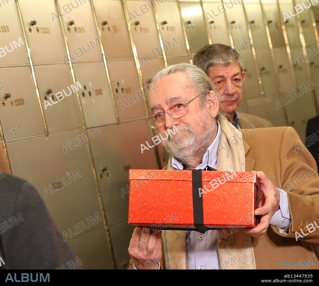 Madrid, 14/02/2019. Depósito de los legados de los editores Chus Vigor, Jorge Herralde, Beatriz de Moura y Jesús Munárriz, en la Caja de las Letras del Instituto Cervantes. Foto: Ernesto Agudo. ARCHDC.