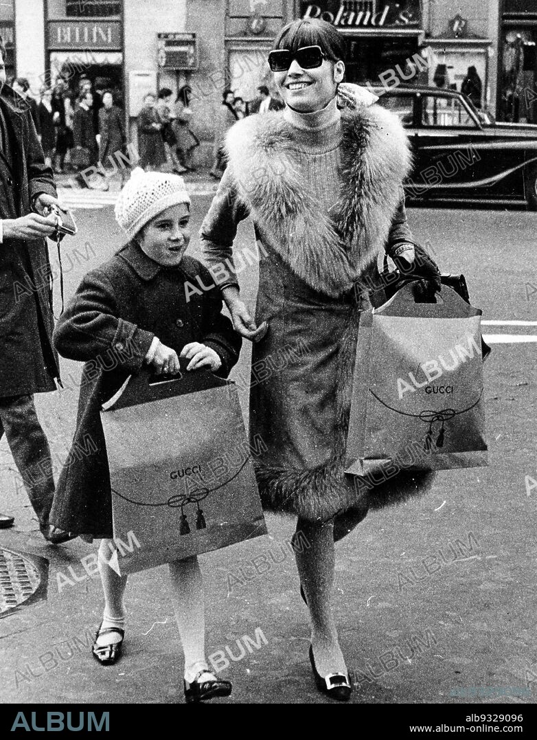 Elsa Martinelli With Daughter Cristiana, Rome, 1965.
