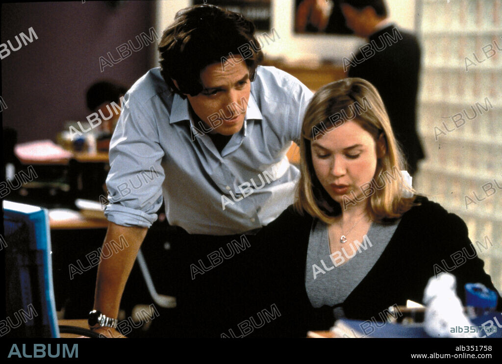 HUGH GRANT und RENEE ZELLWEGER in BRIDGET JONES - SCHOKOLADE ZUM FRÜHSTÜCK, 2001 (BRIDGET JONES'S DIARY), unter der Regie von SHARON MAGUIRE. Copyright UNIVERSAL PICTURES / CHEDLOW, PAUL.