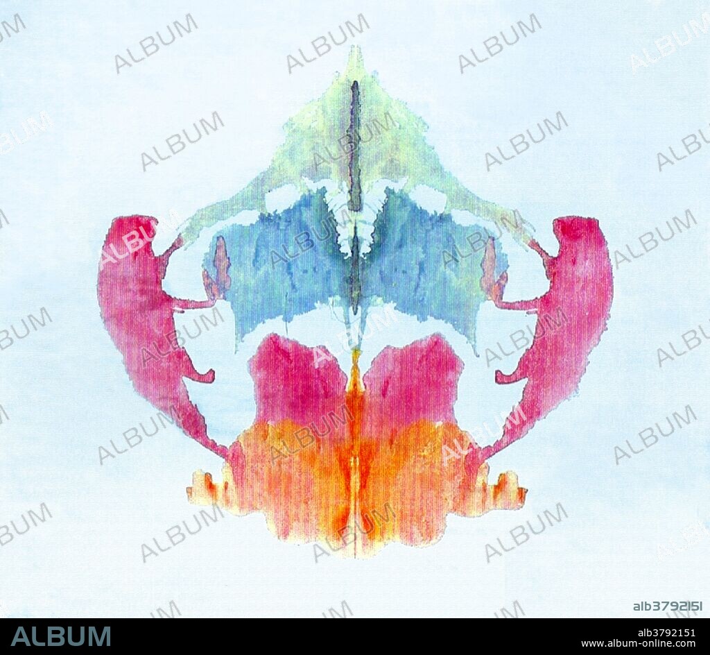 Eighth card featured in the Rorschach test, a psychological test in which a patient's perceptions of and responses to a series of abstract inkblots are recorded and analyzed by a psychologist. Developed in the 1920s, it is still among the most widely-used "projective" personality tests.