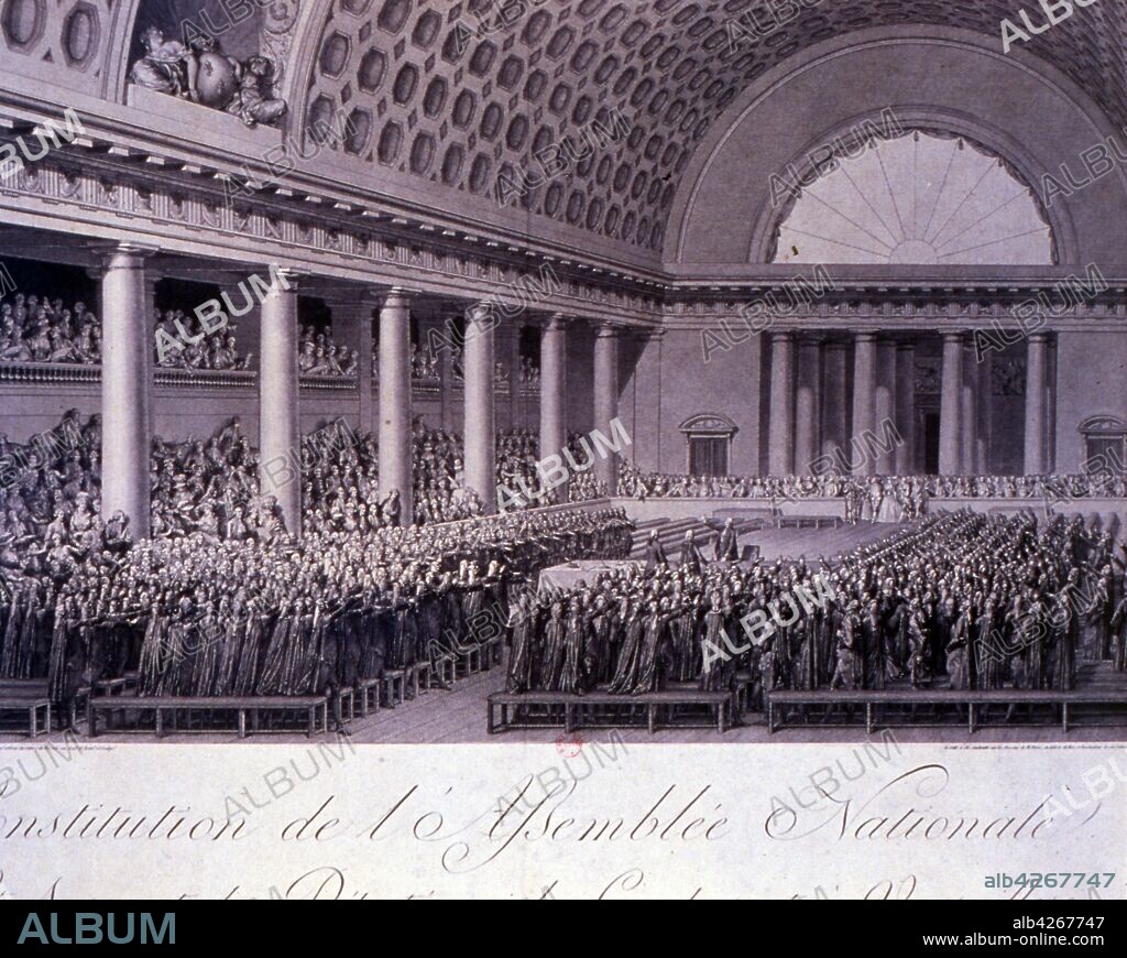 Engraving showing the Opening of the Estates-General in Versailles 5 May 1789.