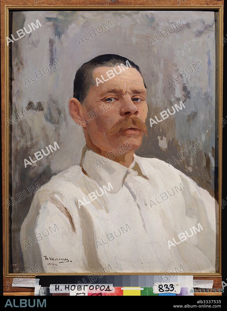NIKOLAI PAVLOVICH SHLEIN. Portrait of the author Maxim Gorky (1868-1939).