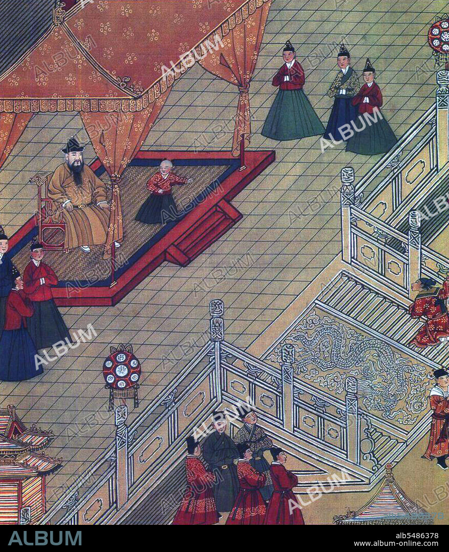 Emperor Chenghua, 9th ruler of the Ming Dynasty (r. 1464-1487). Personal Name: Zhu Jianshen, Zhu Jiànshen. Posthumous Name: Chundi, Chúndì. Temple Name: Xianzong, Xiànzong. Reign Name: Ming Chenghuai, Ming Chénghuà. The Chenghua Emperor was 9th Emperor of the Ming Dynasty in China, between 1464 and 1487. His era name means 'Accomplished Change'. Chenghua ascended the throne at the age of 16. During the early part of his administration, Chenghua carried out new government policies to reduce tax and strengthen the dynasty. However these did not last and by the closing years of his reign, governmental affairs once again fell into the hands of eunuchs, notably Wang Zhi. Peasant uprisings occurred throughout the country; however, they were violently suppressed. Chenghua's reign was also more autocratic than his predecessors' and freedom was sharply curtailed.