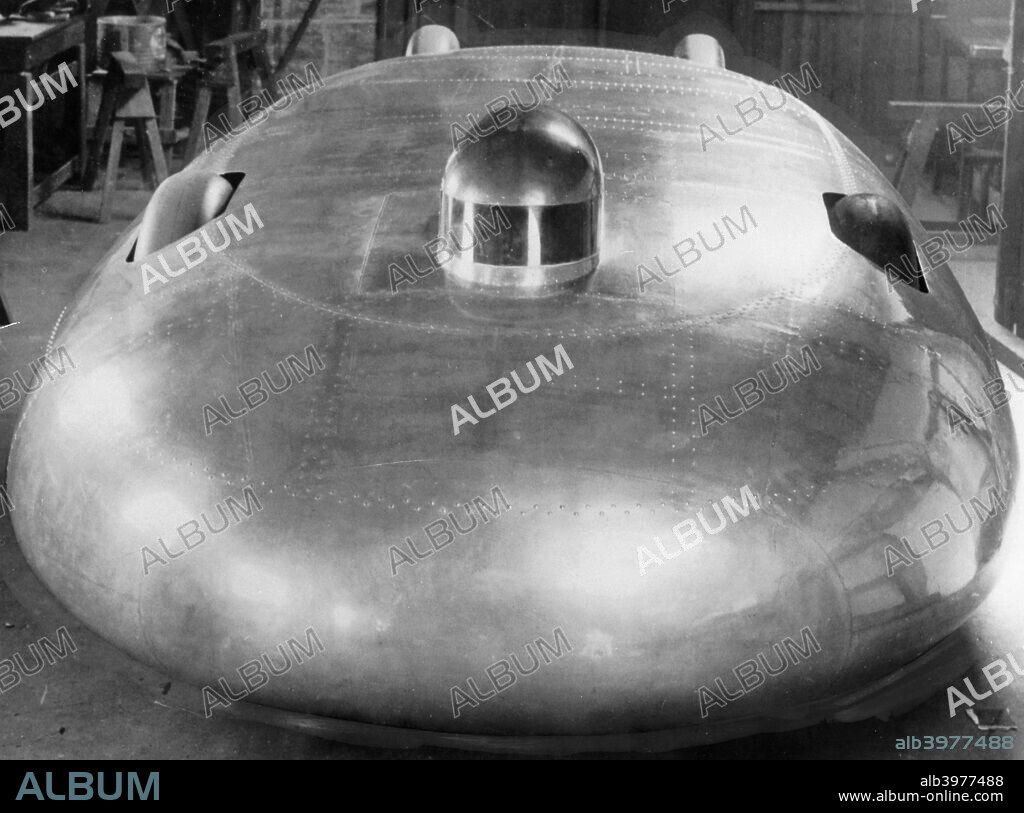 Railton Special Land Speed Record car, Brooklands, Surrey, 1938. John Cobb set Land Speed Records in this car at Bonneville Salt Flats, Utah, USA. In 1947, when he set the record at 394.19 mph, on one of the required two runs he exceeded 400 mph, the first man to break this barrier. He was killed in 1952 when, attempting to break the water speed record, his boat disintegrated at high speed on Loch Ness.