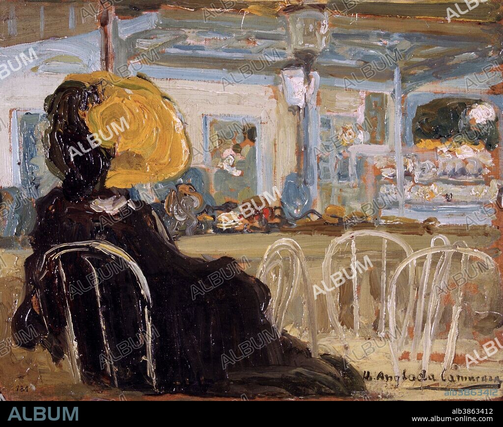 HERMENEGILD ANGLADA CAMARASA. ANGLADA CAMARASA, HERMENEGILDO. PINTOR ESPAÑOL. BARCELONA 1871 - 1959. " INTERIOR DE UN MUSIC - HALL ". COLECCION FUNDACION " LA CAIXA ". SFGP / © KORPA. ATENCION: AUTOR CONTEMPORANEO SUJETO A COPYRIGHT ©. EL CLIENTE FINAL ES RESPONSABLE DE LA GESTION DE LOS DERECHOS DE AUTOR CON LAS SOCIEDADES EXISTENTES DE GESTION DE DERECHOS O DIRECTAMENTE DE LOS ORGANISMOS TITULARES DE LOS MISMOS.