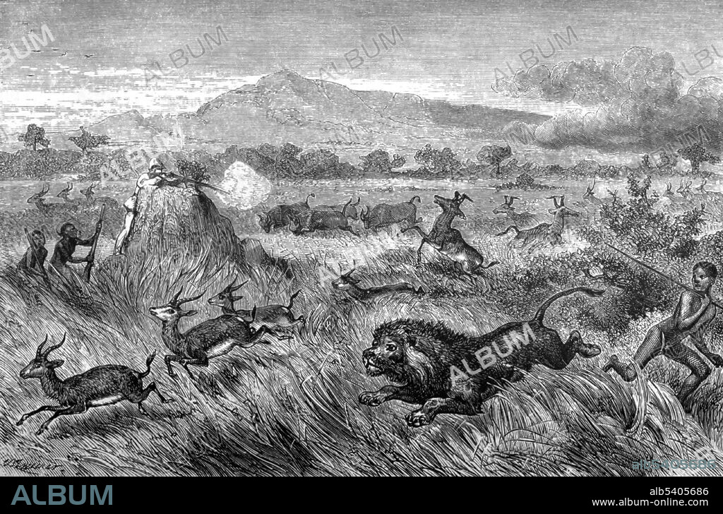 Driving the prairie with fire. Samuel White Baker (June 8, 1821 - December 30, 1893) was an English explorer, officer, naturalist, big game hunter, engineer, writer and abolitionist. He is mostly remembered as the discoverer of Lake Albert, as an explorer of the Nile and interior of central Africa, and for his exploits as a big game hunter in Asia, Africa, Europe and North America. He was proud of his British heritage and was an advocate of the virtues of his nation, and a fighter against slavery. Baker never received the acclamation granted to other British explorer.  Ismailia by Samuel White Baker, 1874 (cropped and cleaned).