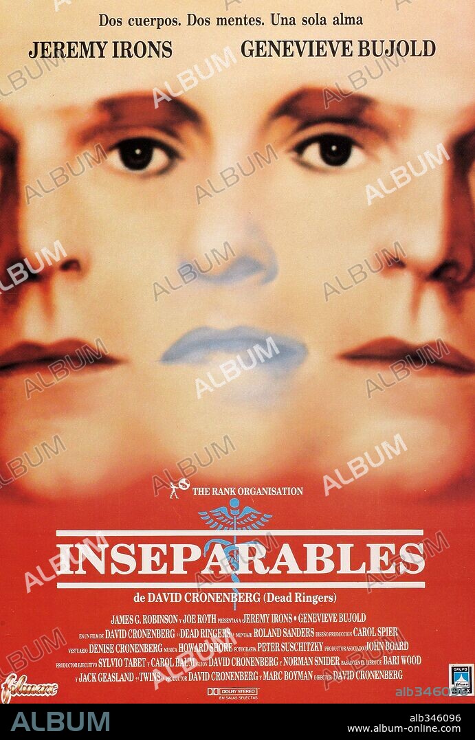 Poster of DEAD RINGERS, 1988, directed by DAVID CRONENBERG. Copyright Mantle Clinic II.