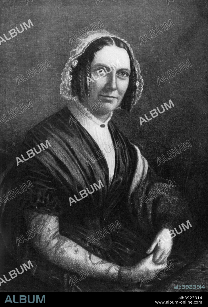 Abigail Powers Fillmore, wife of American president Millard Fillmore, 19th century, (1908). Abigail Powers (1798-1853) was First Lady of the United States from 1850 to 1853. Illustration from The Story of the White House, by Esther Singleton, Volume II, (Hodder and Stoughton, London, 1908).