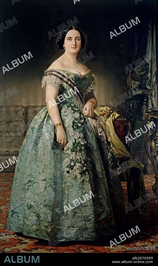 Federico de Madrazo y Kuntz / 'Josefa Coello de Portugal', 1855, Escuela Española, Óleo sobre Lienzo, 185 cm x 117 cm, P04453.