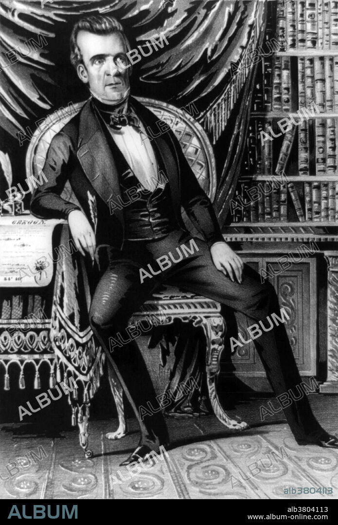 James Knox Polk (November 2, 1795 - June 15, 1849) was the 11th President of the USA (1845-49). A Democrat, Polk served as the 17th Speaker of the House of Representatives (1835-39) and Governor of Tennessee (1839-41). He was the last strong pre-Civil War president, and the earliest of whom there are surviving photographs taken during a term in office. He is noted for his foreign policy successes. He threatened war with Britain over the issue of which nation owned the Oregon Country. When Mexico rejected American annexation of Texas, he led the nation to a sweeping victory in the Mexican-American War. He secured passage of the Walker tariff of 1846, which had low rates that pleased his native South, and he established a treasury system that lasted until 1913. He oversaw the opening of the US Naval Academy and the Smithsonian Institution, the groundbreaking for the Washington Monument, and the issuance of the first postage stamps in the US. He promised to serve only one term and did not run for reelection. He died of cholera three months after his term ended at the age of 53. Polk has been called the "least known consequential president" of the United States.