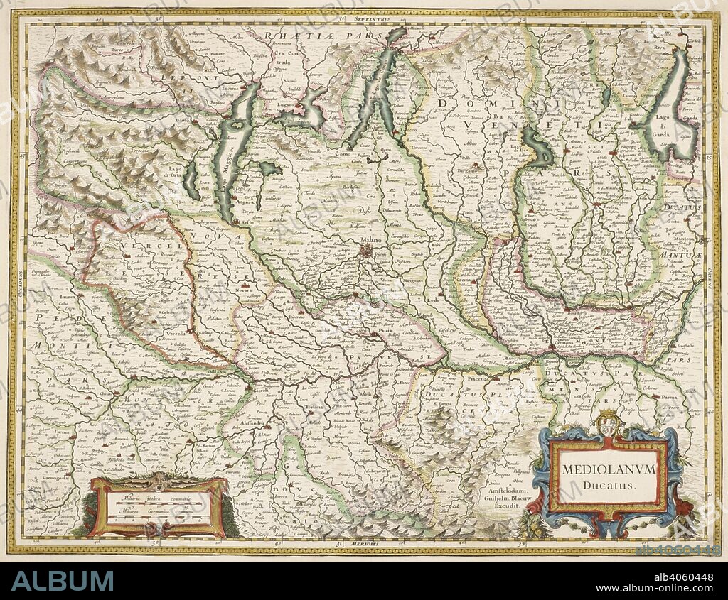 A map of the Duchy of Milan. Mediolanum Ducatus. Source: Maps K.Top.77.2.