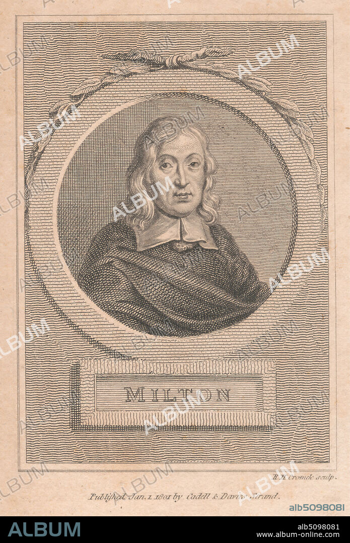 Milton, Robert Hartley Cromek, 17701812, British, 1801, Engraving, Sheet: 3 5/8 x 6 3/16in. (9.2 x 15.7cm).